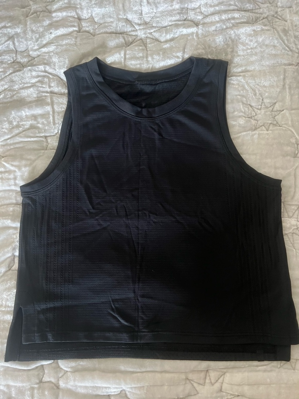 Black Sleeveless Crop Tank by Lululemon
